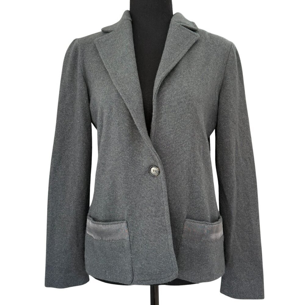 AMINA RUBINACCI Gray Cashmere Blazer Jacket Small - Picture 2 of 16